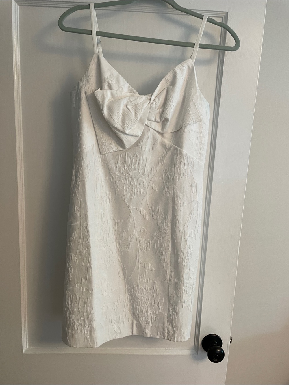 Lilly Pulitzer White Textured Bow-Front Mini Dress